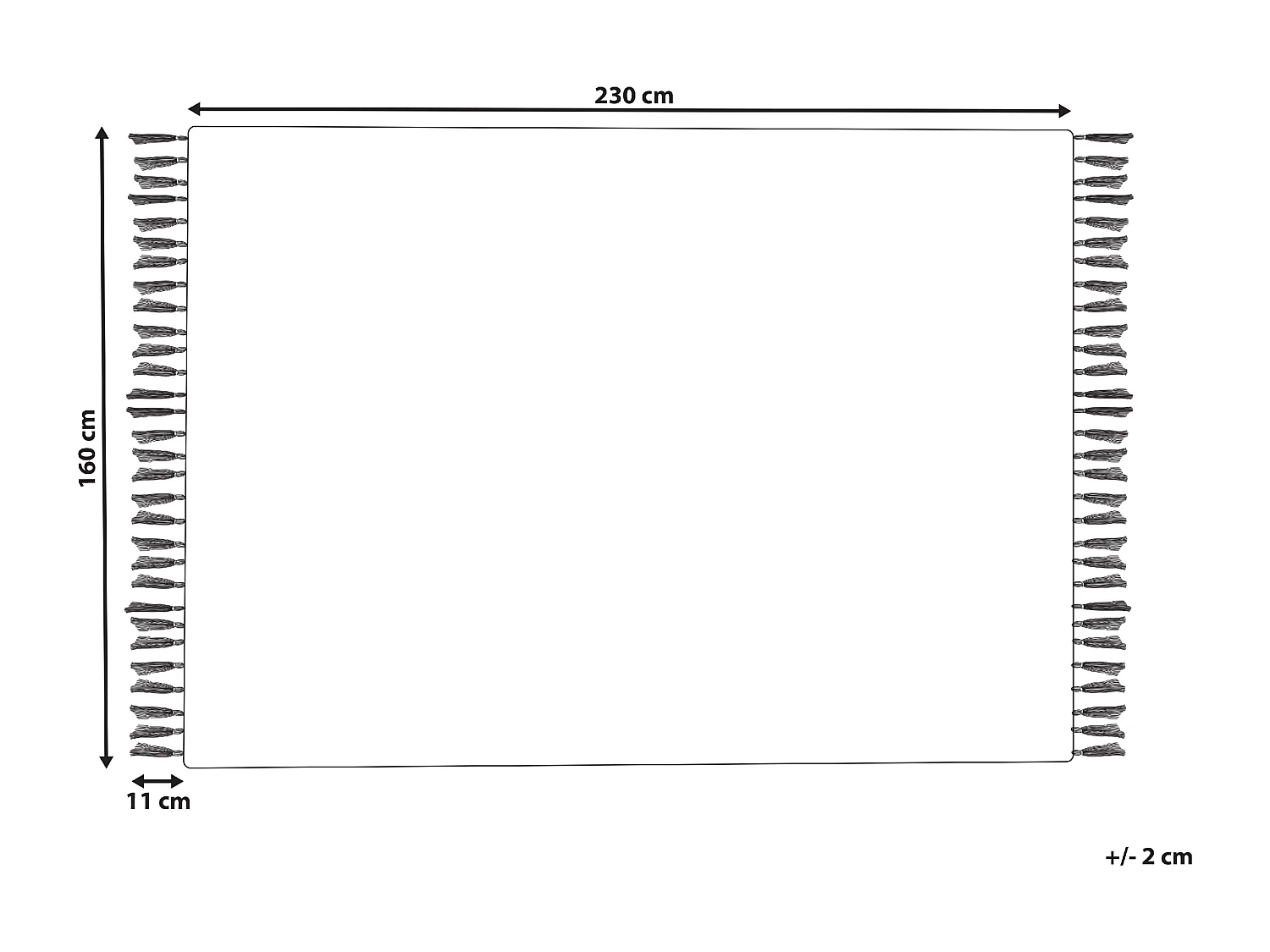 Vloerkleed FENER 160 x 230 cm Jute Multicolor