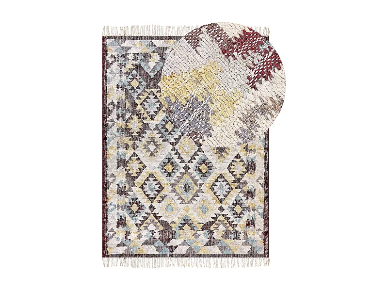 Vloerkleed FENER 160 x 230 cm Jute Multicolor