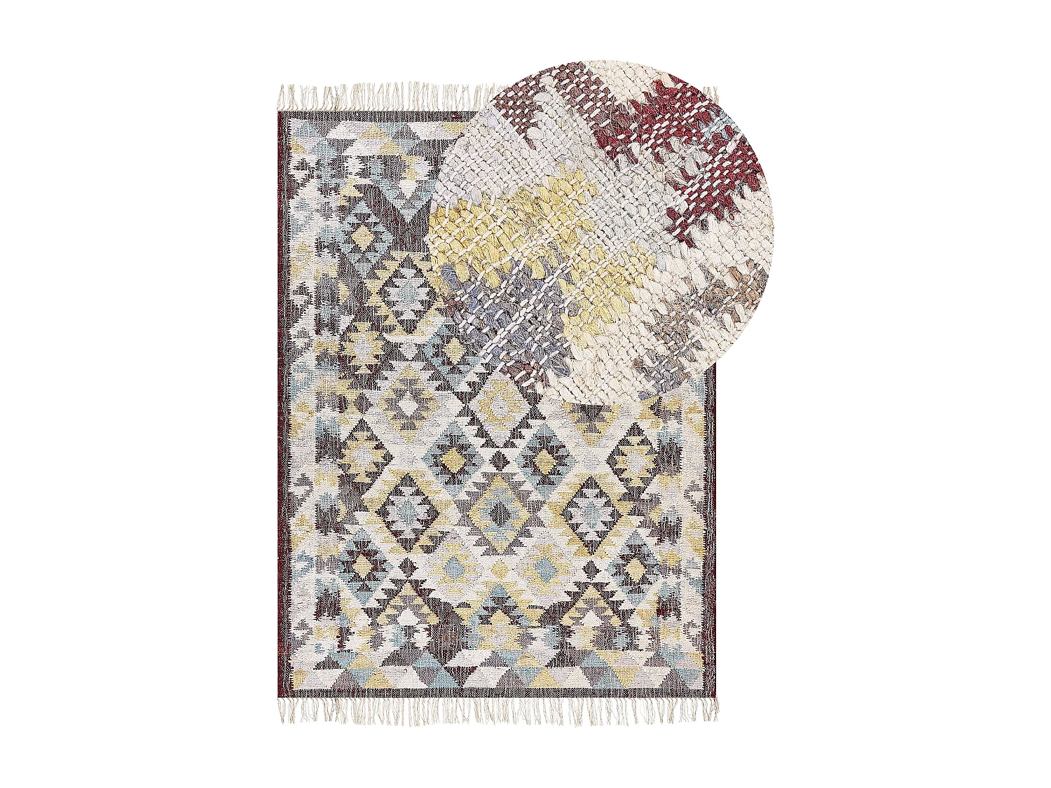 Alfombra FENER 140 x 200 cm Yute Multicolor