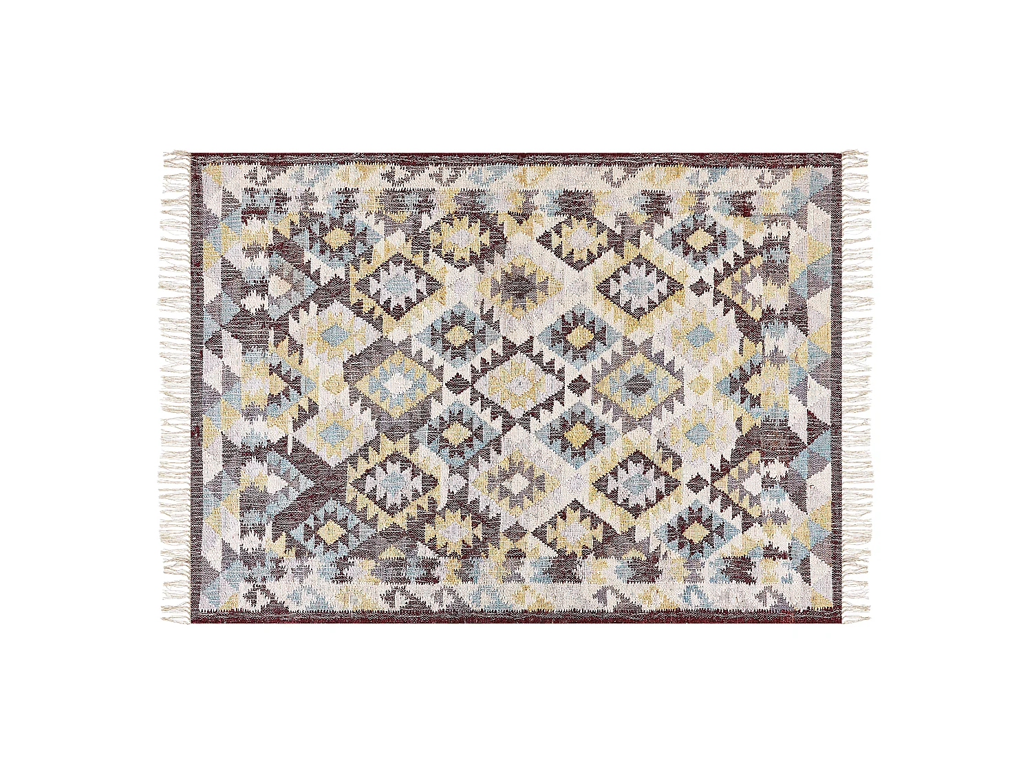 Teppich FENER 140 x 200 cm Jute Bunt