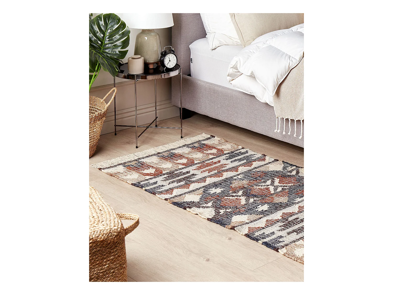 Dywan z juty 80 x 150 cm wielokolorowy KALFA