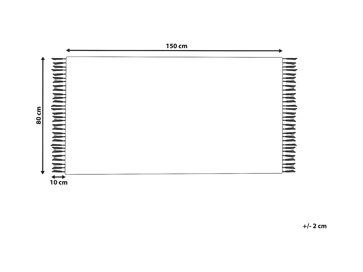 Dywan z juty 80 x 150 cm wielokolorowy KALFA