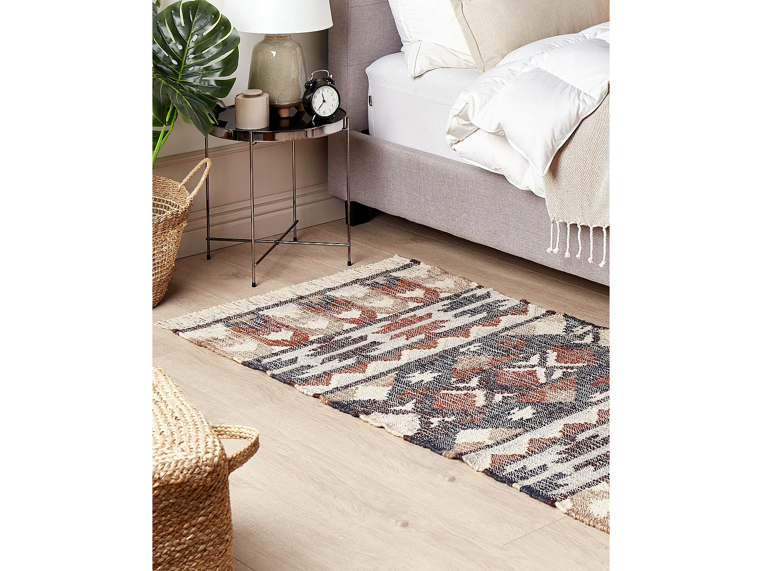 Vloerkleed KALFA 80 x 150 cm Jute Multicolor