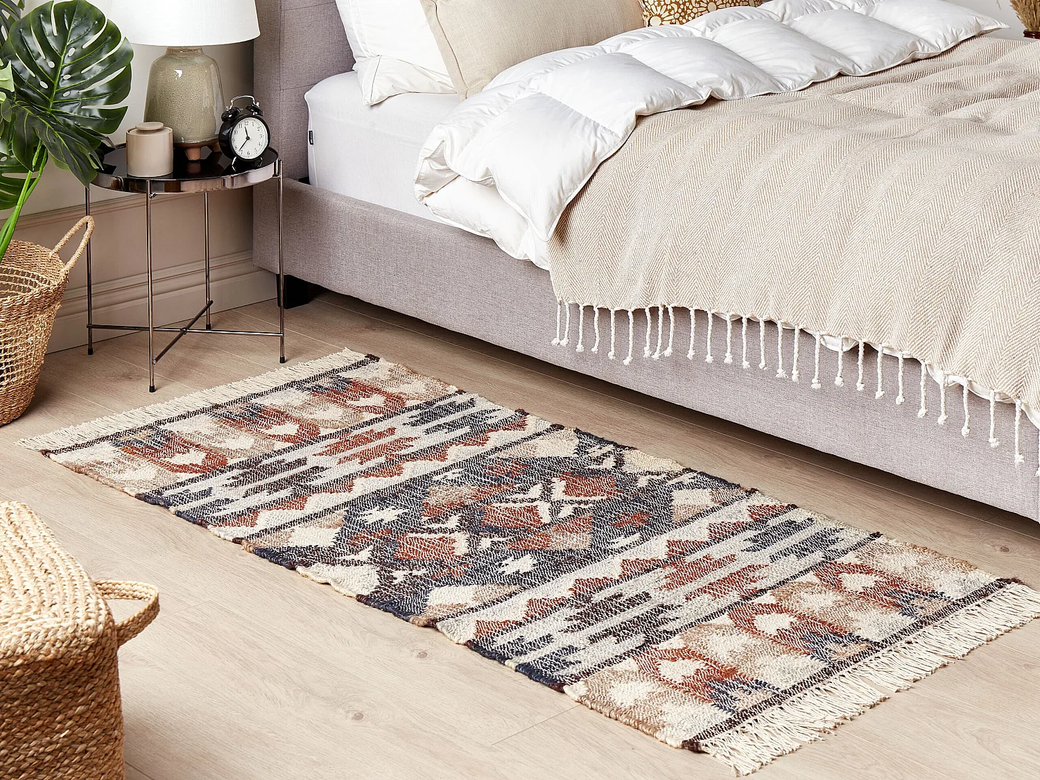 Teppich KALFA 80 x 150 cm Jute Bunt
