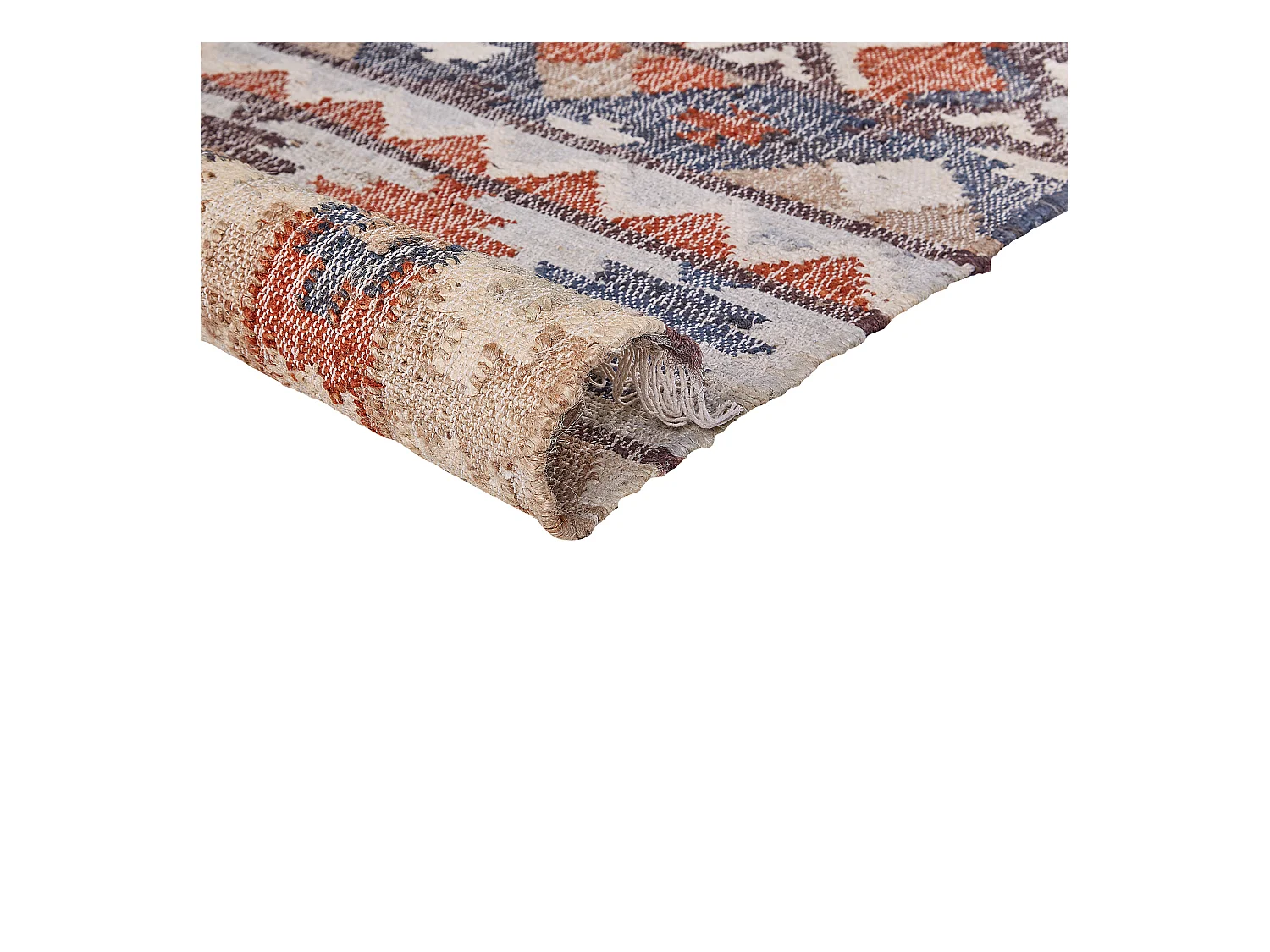 Teppich KALFA 160 x 230 cm Jute Bunt