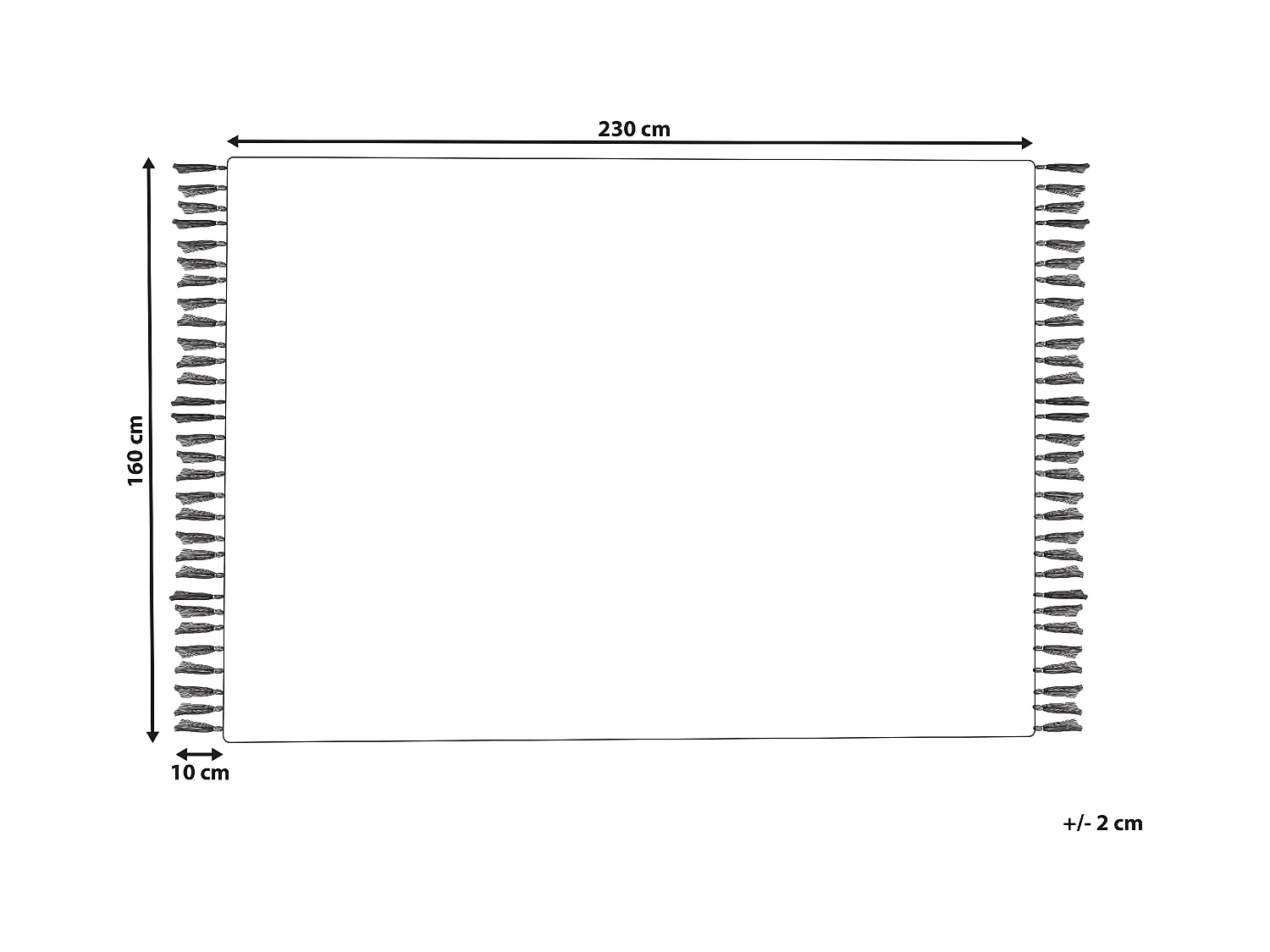 Teppich KALFA 160 x 230 cm Jute Bunt