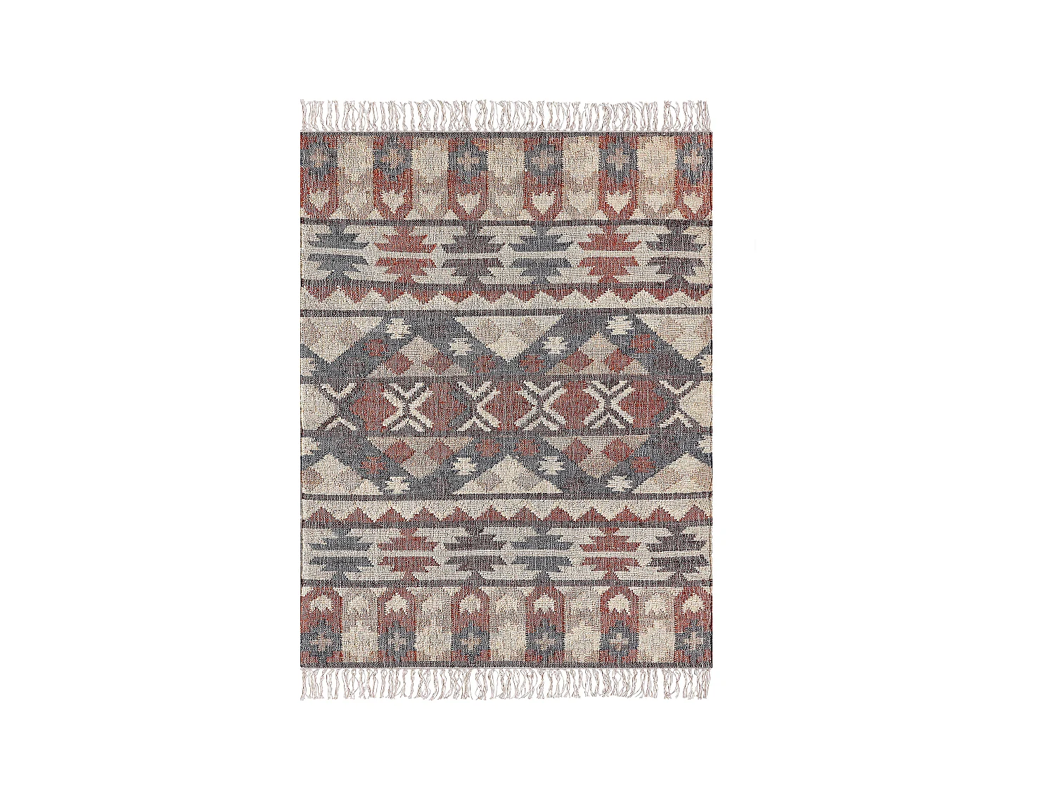 Teppich KALFA 160 x 230 cm Jute Bunt