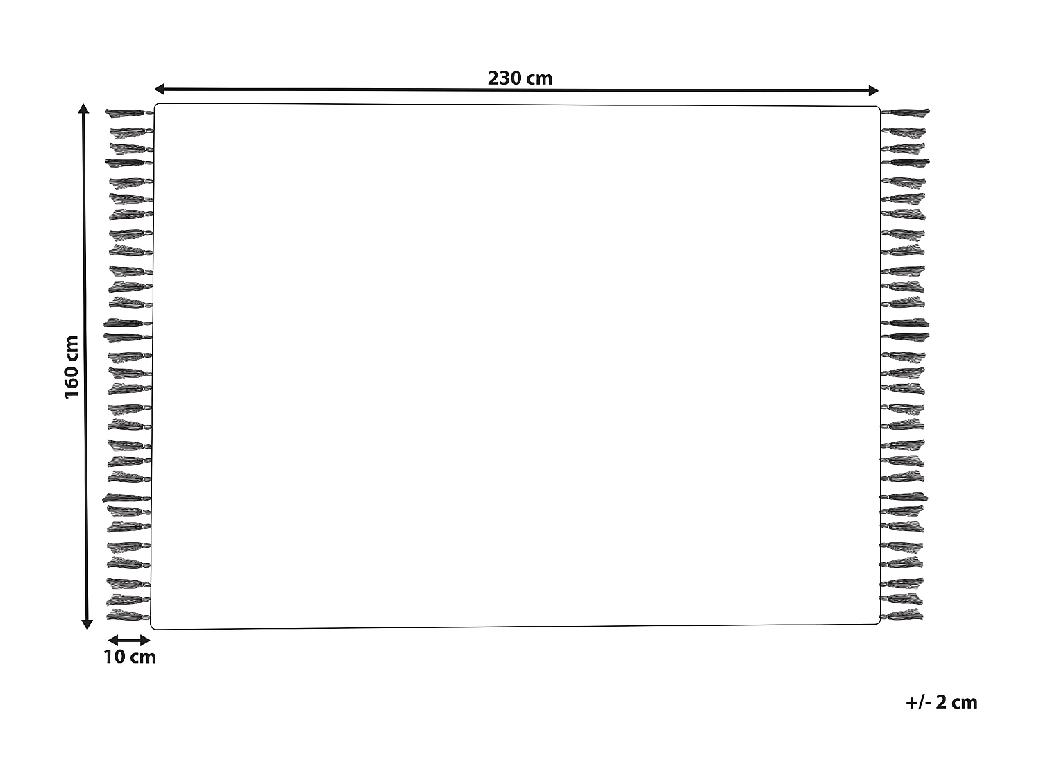 Tappeto iuta multicolore 160 x 230 cm KALFA