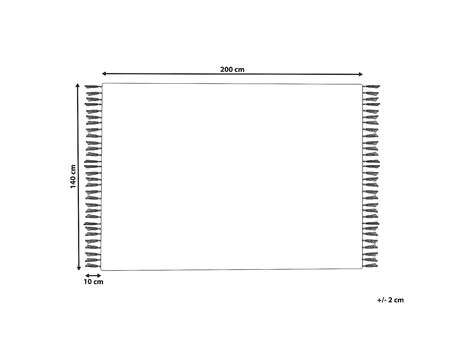Tapis KALFA 140 x 200 cm Jute Multicolore