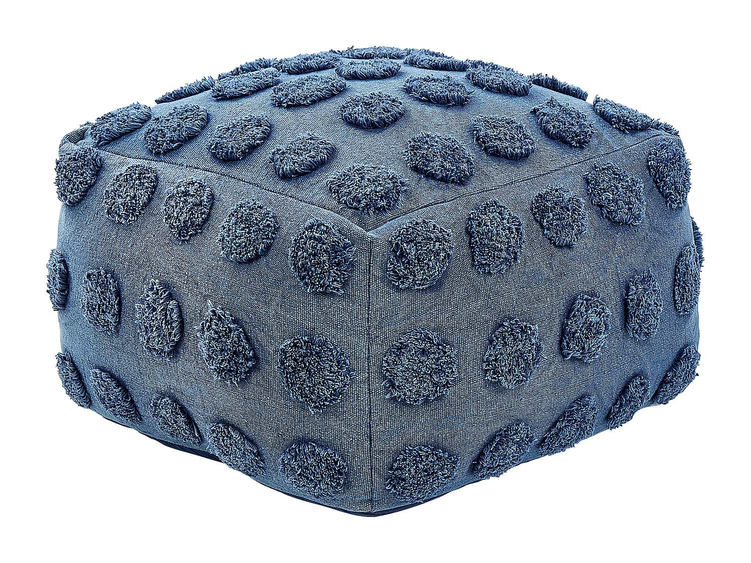 Pouf VISHVI Coton Bleu