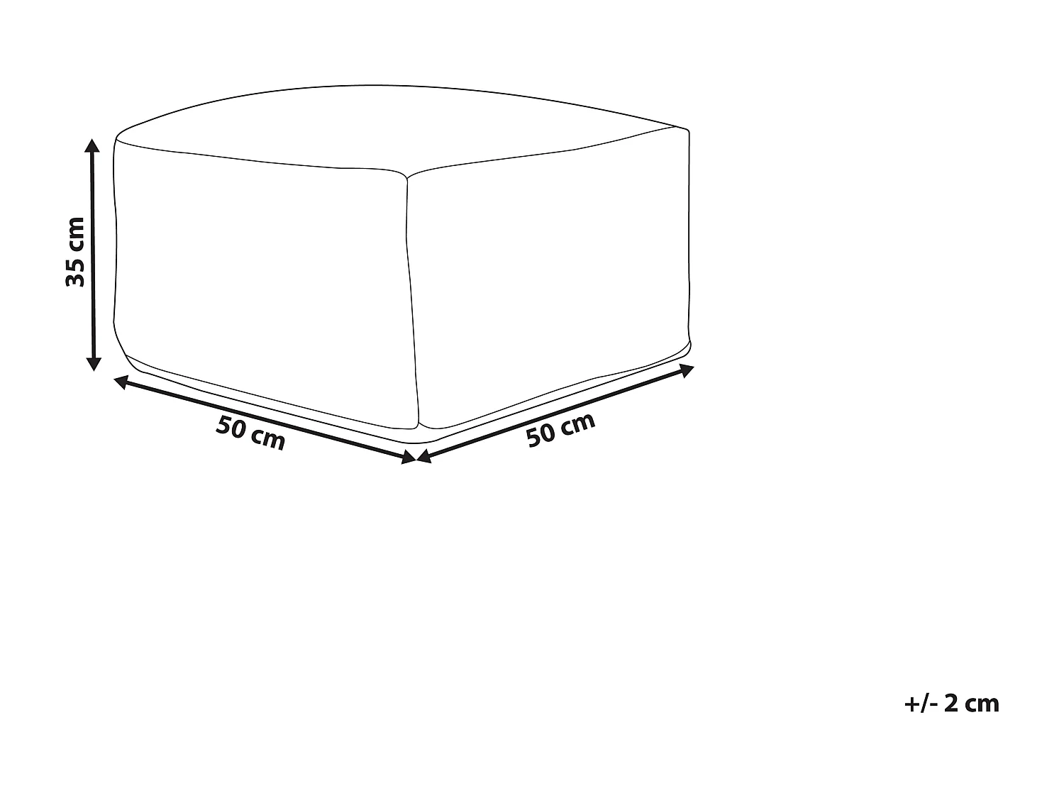 Pouf VISHVI Coton Bleu