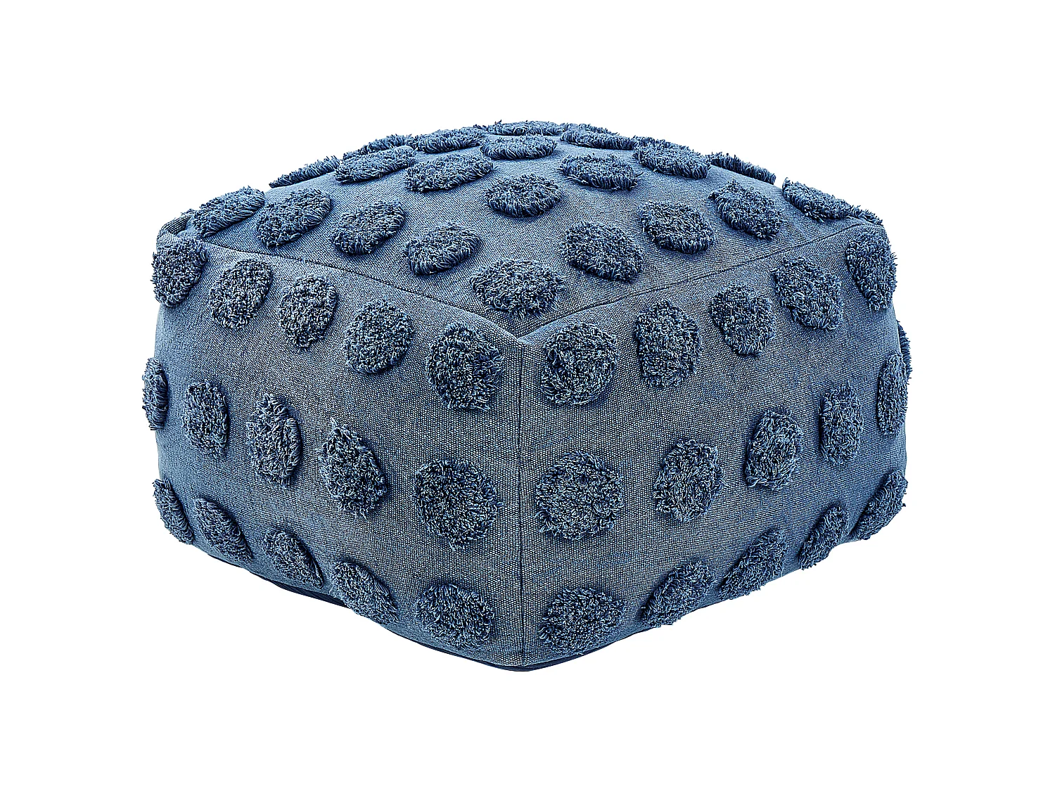 Pouf VISHVI Cotone Blu 50 cm 50 cm 35 cm
