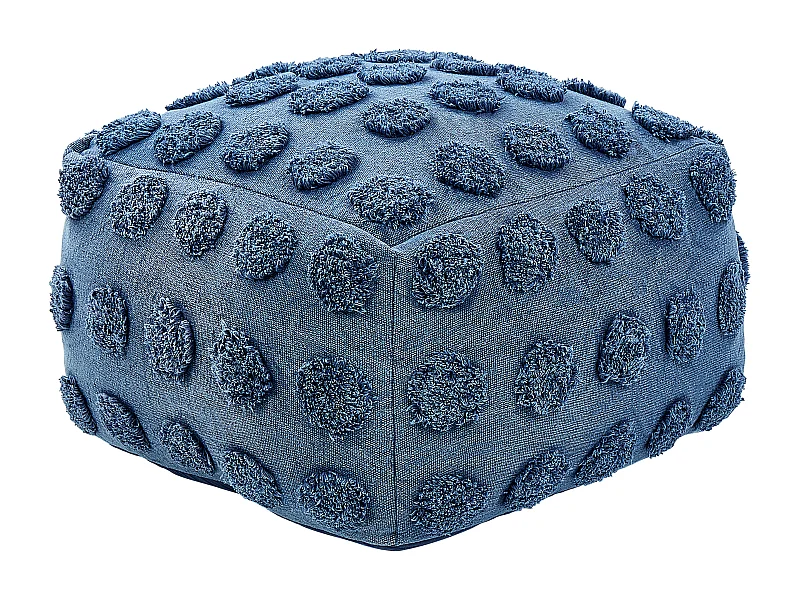 Pouf VISHVI Coton Bleu