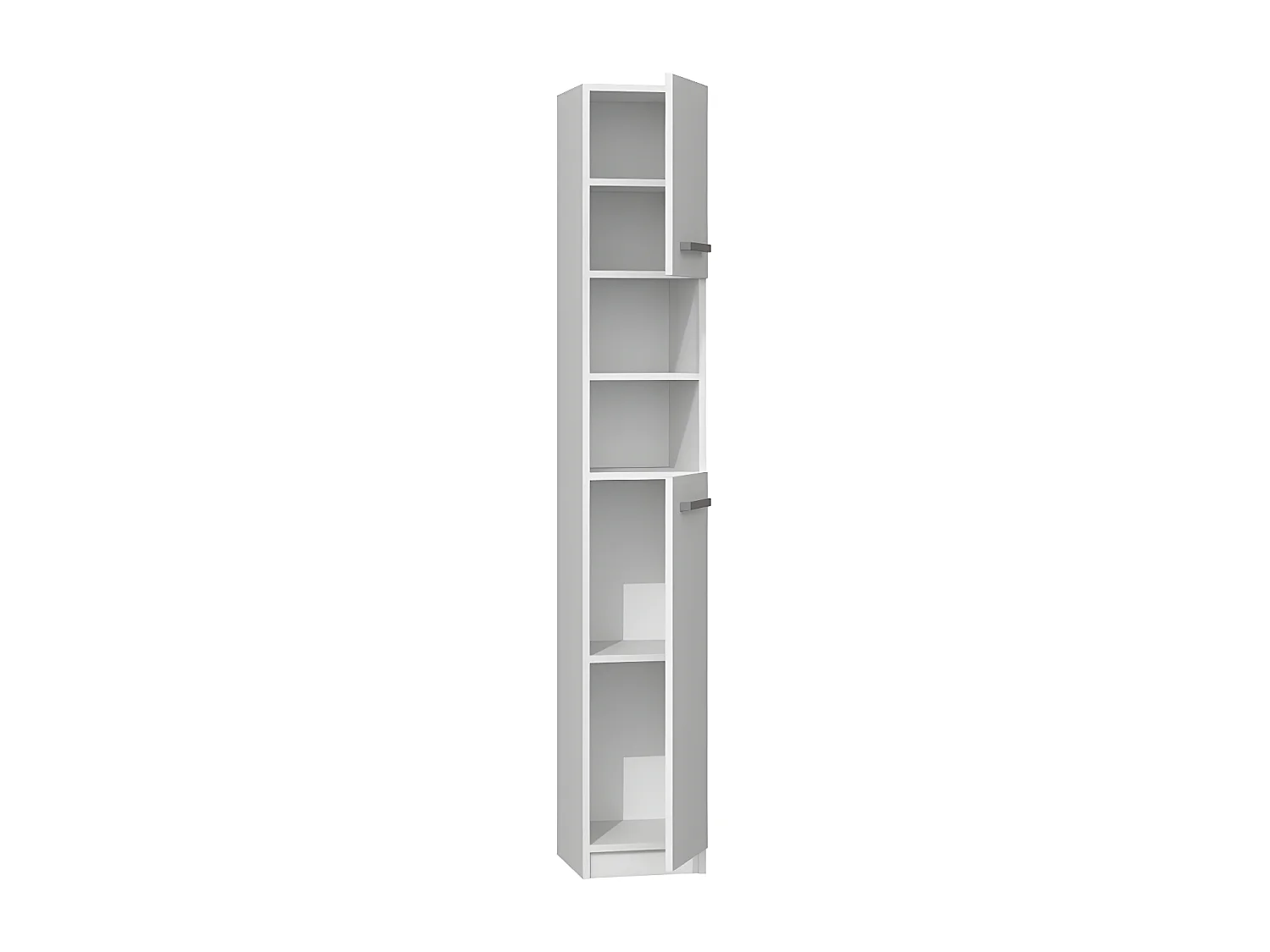 MARELLO - Columna de baño de estilo moderno - 183x32x30 - 2 puertas+baldas