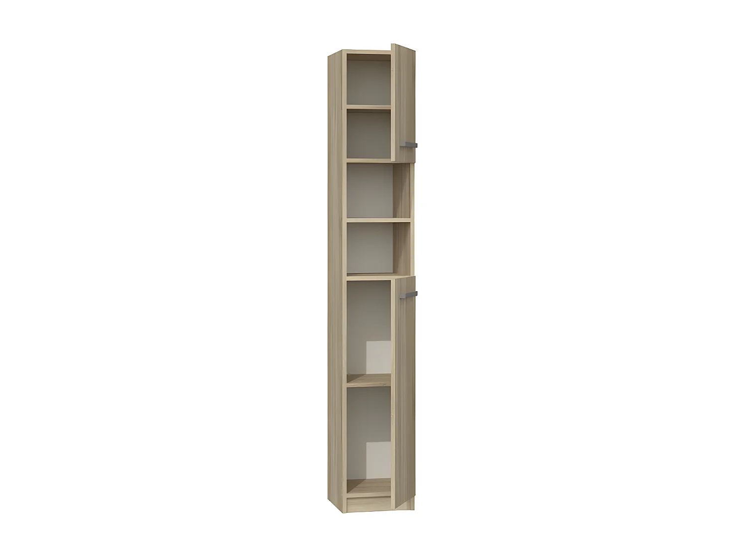 MARELLO - Columna de baño de estilo moderno - 183x32x30 - 2 puertas+baldas