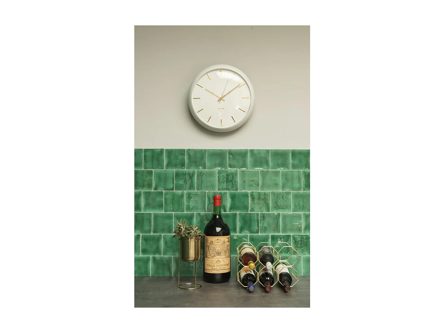 Range bouteilles pliable Honeycomb Gris foncé  Present Time