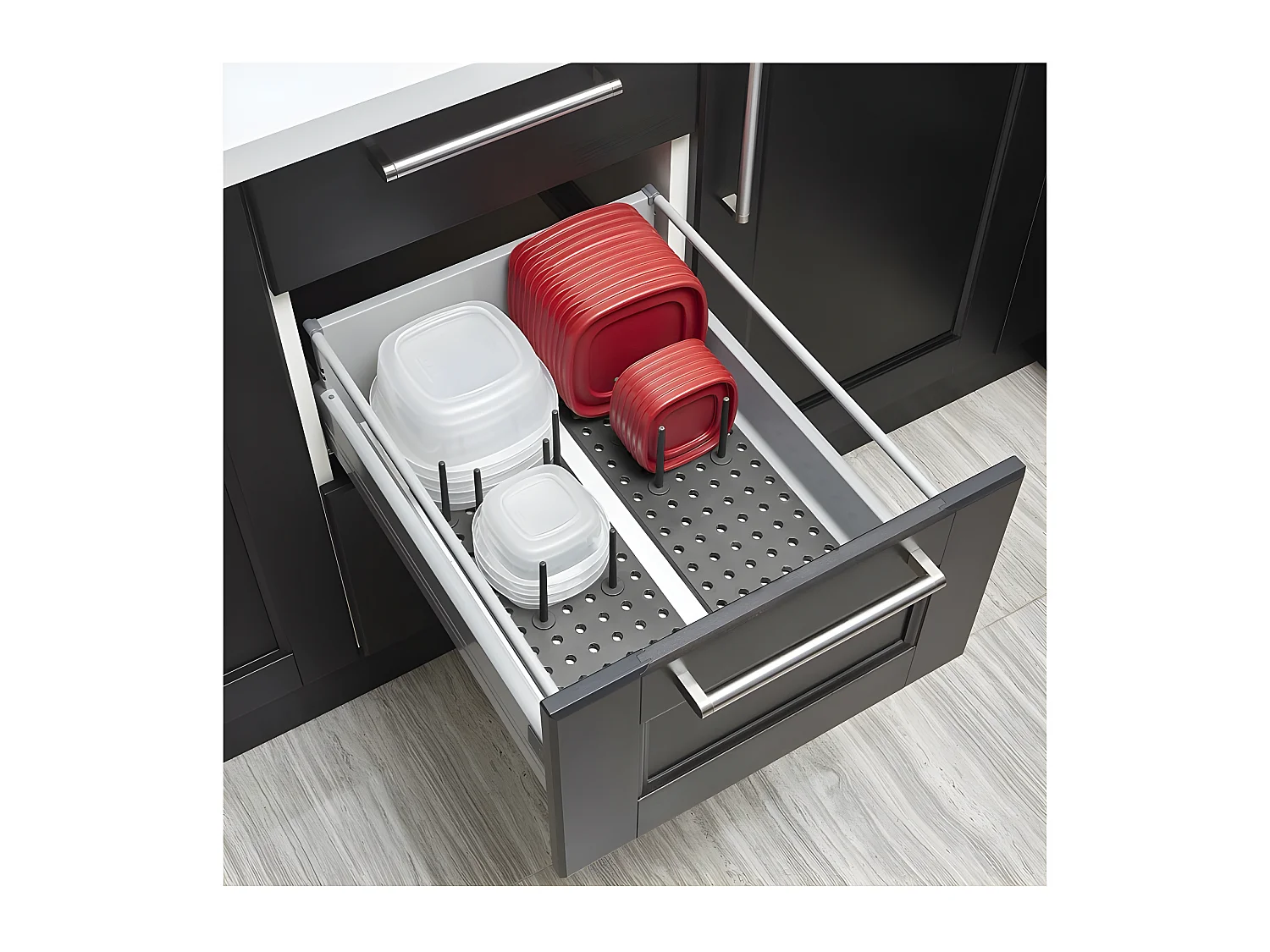 Organiseur de tiroir de cuisine Peggy Noir  Umbra