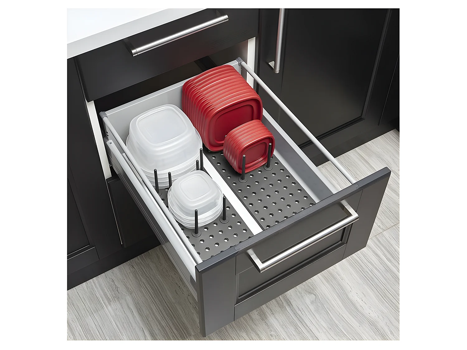 Organiseur de tiroir de cuisine Peggy Noir  Umbra