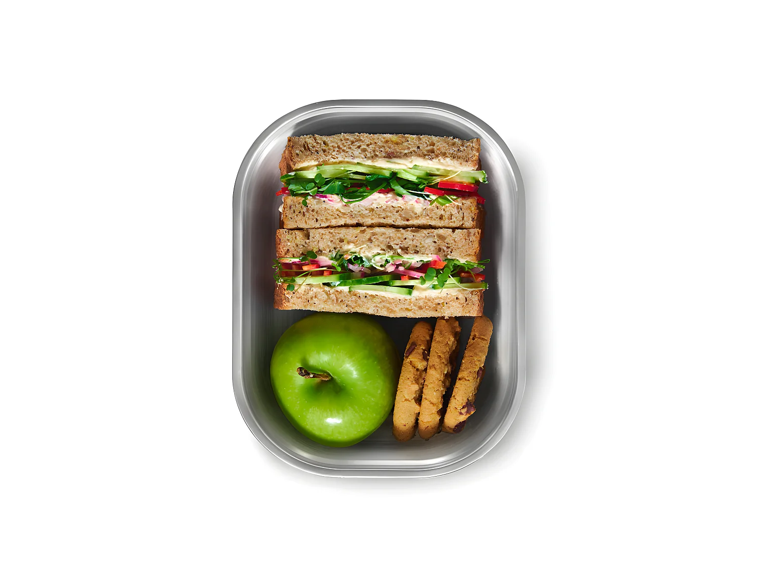 Lunch box acier micro-ondable 1,2l Argent  Black and Blum