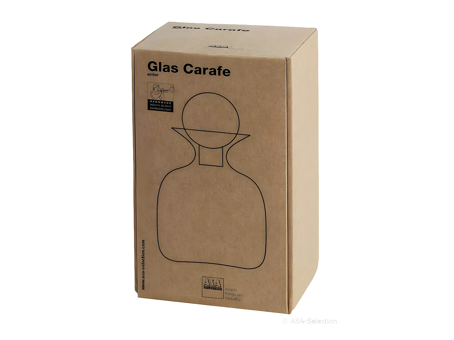 Brocca in vetro da 0,75 litri in vetro giallo