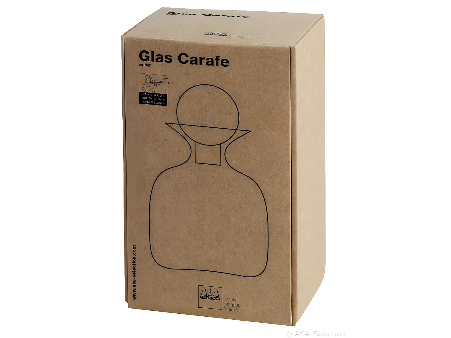 Brocca in vetro da 0,75 litri in vetro giallo