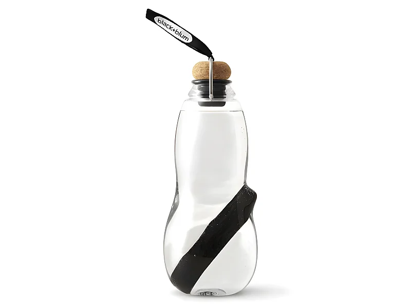 Eau Good ! Bouteille et charbon purificateur d'eau Transparent Bouteille noire + charbon Black and Blum