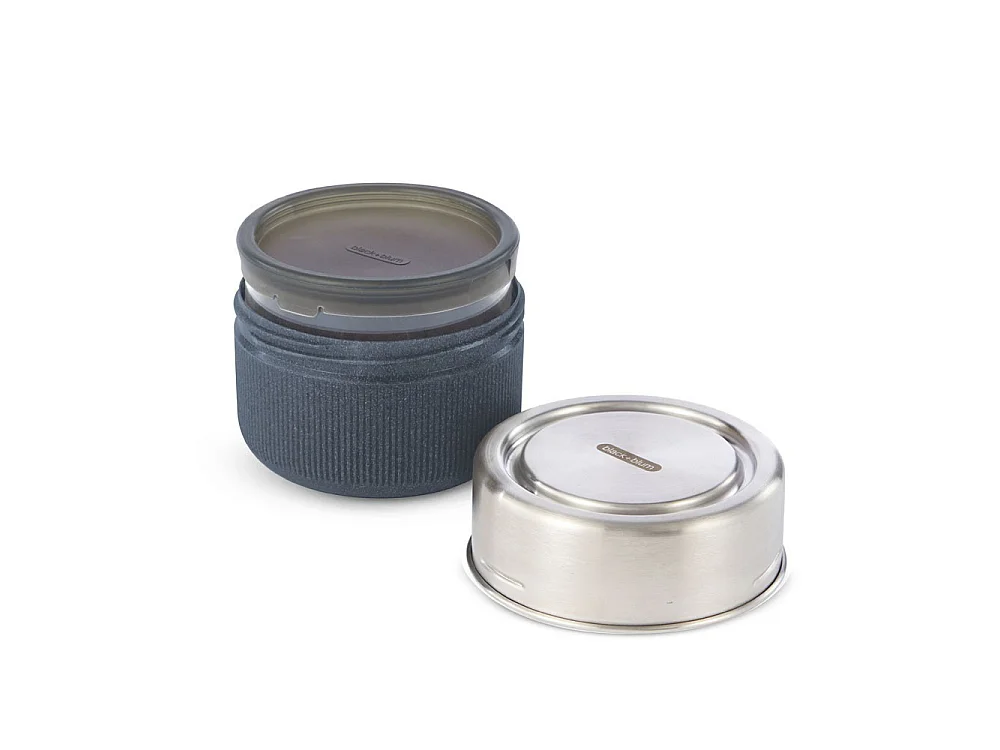 Lunch pot en verre et silicone Gris  Black and Blum