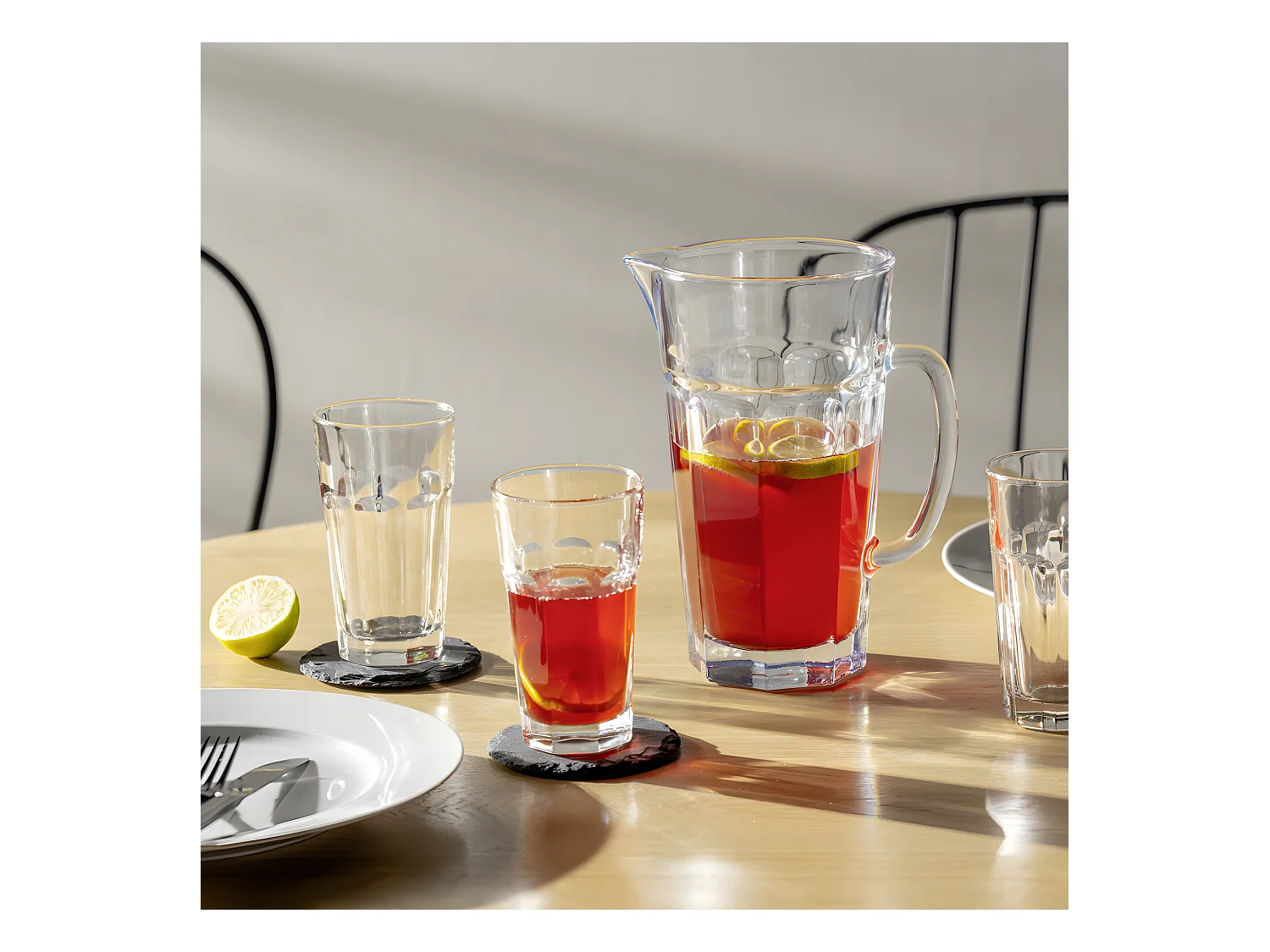 Set de 6 verres et pichet assortis Transparent  Leonardo