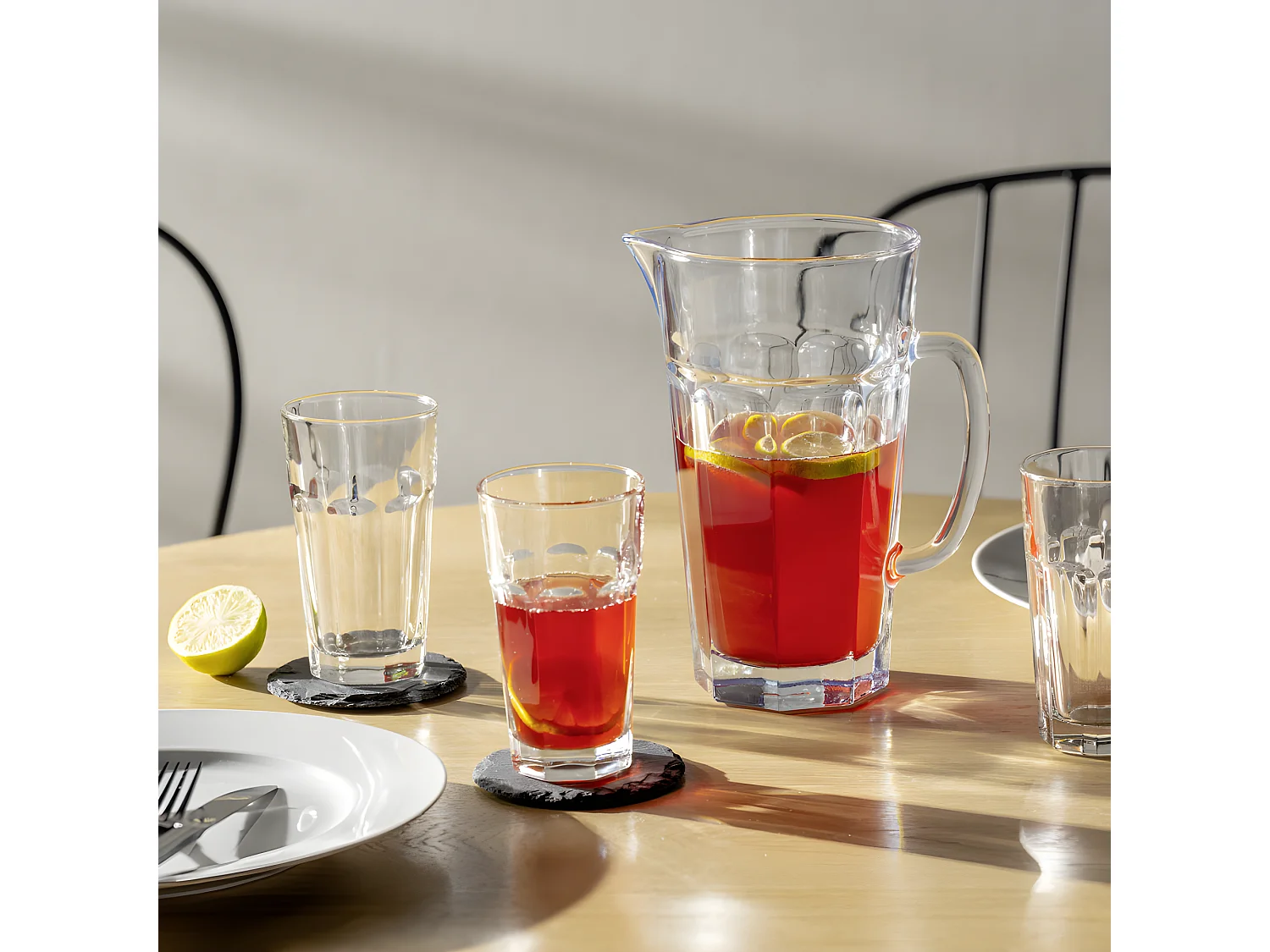 Set de 6 verres et pichet assortis Transparent  Leonardo