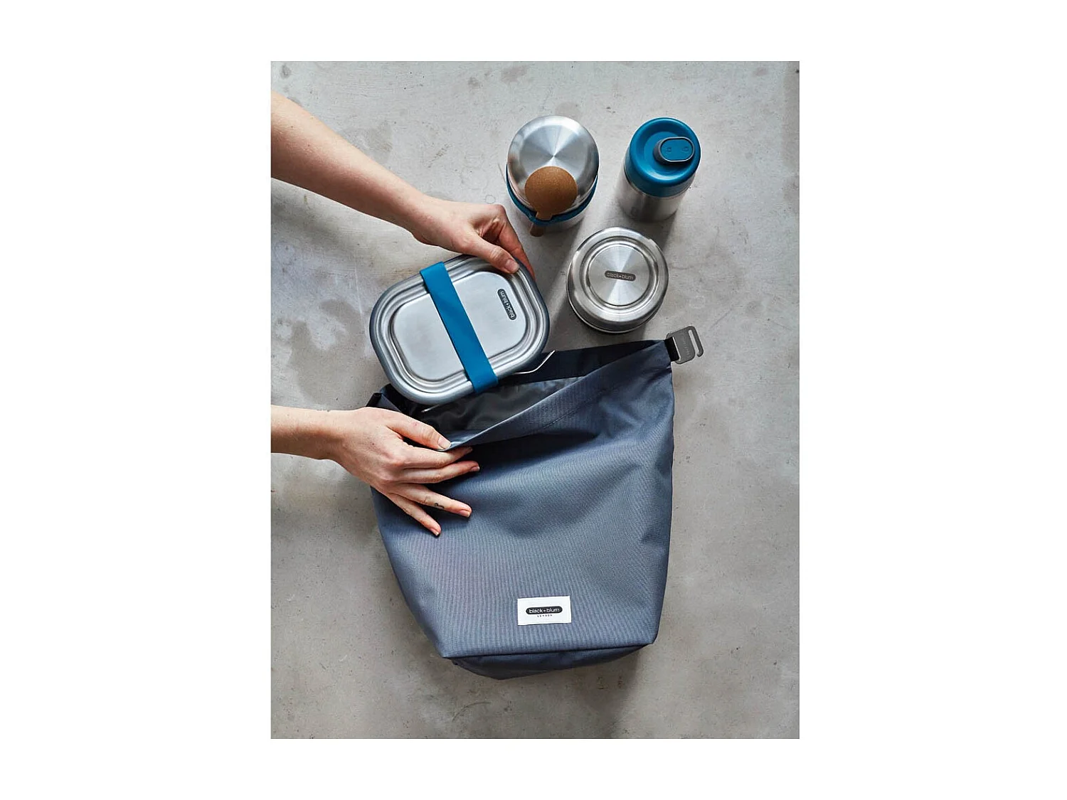 Lunch bag étanche et isotherme Gris  Black and Blum