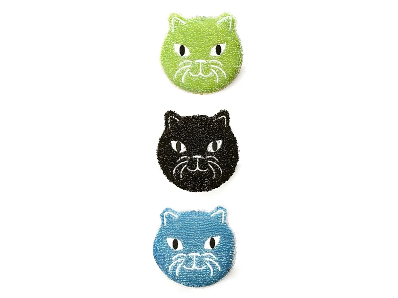 Set de 3 éponges Multicolore Chatons Kikkerland