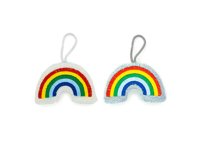 Lot de 2 éponges à vaisselle Arc-en-Ciel Multicolore  Kikkerland