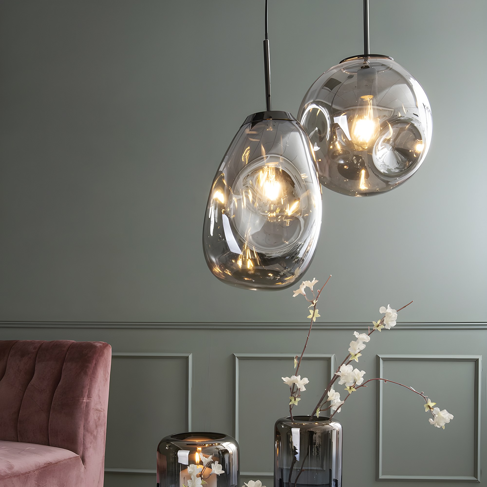 Suspension Blown Glass rond