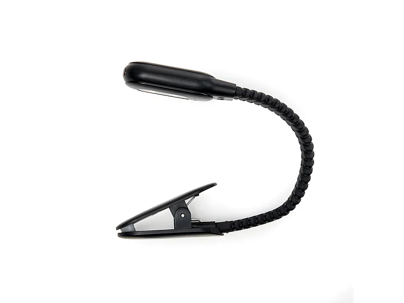 Lampe de lecture flexible Clip book Noir  Kikkerland