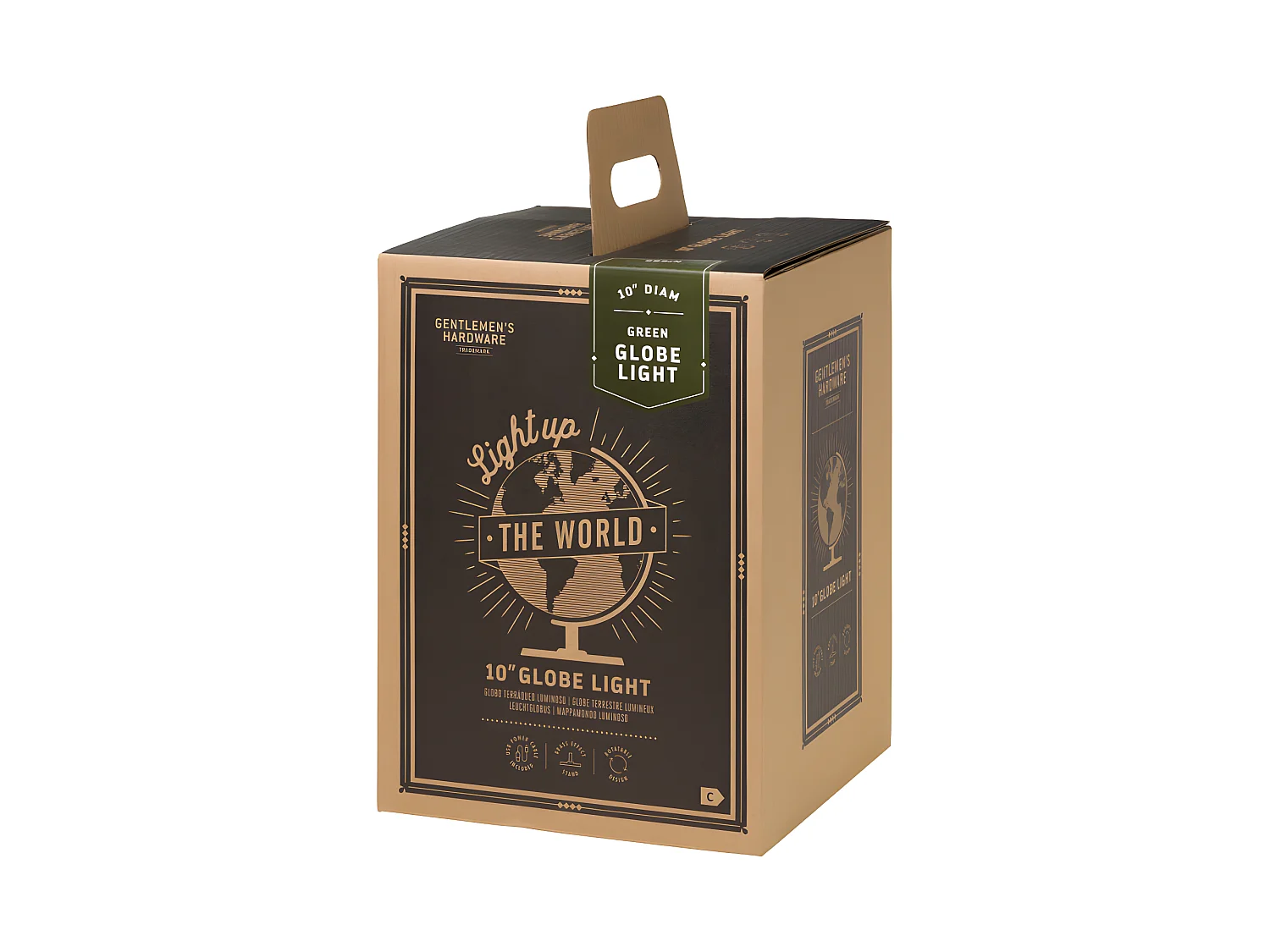 Globe terrestre lumineux vert Vert  Gentlemen's Hardware