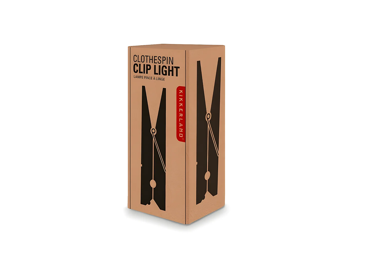 Lampe de lecture Pince à linge Naturel  Kikkerland
