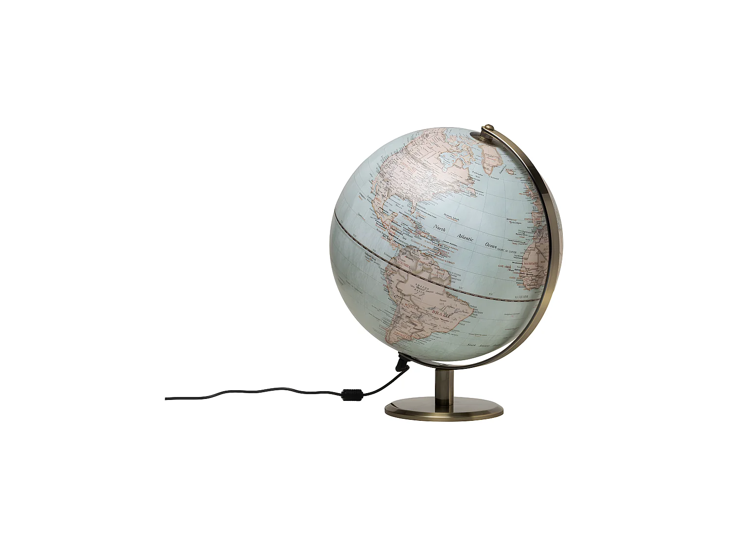 Globe terrestre lumineux vintage Multicolore  Gentlemen's Hardware