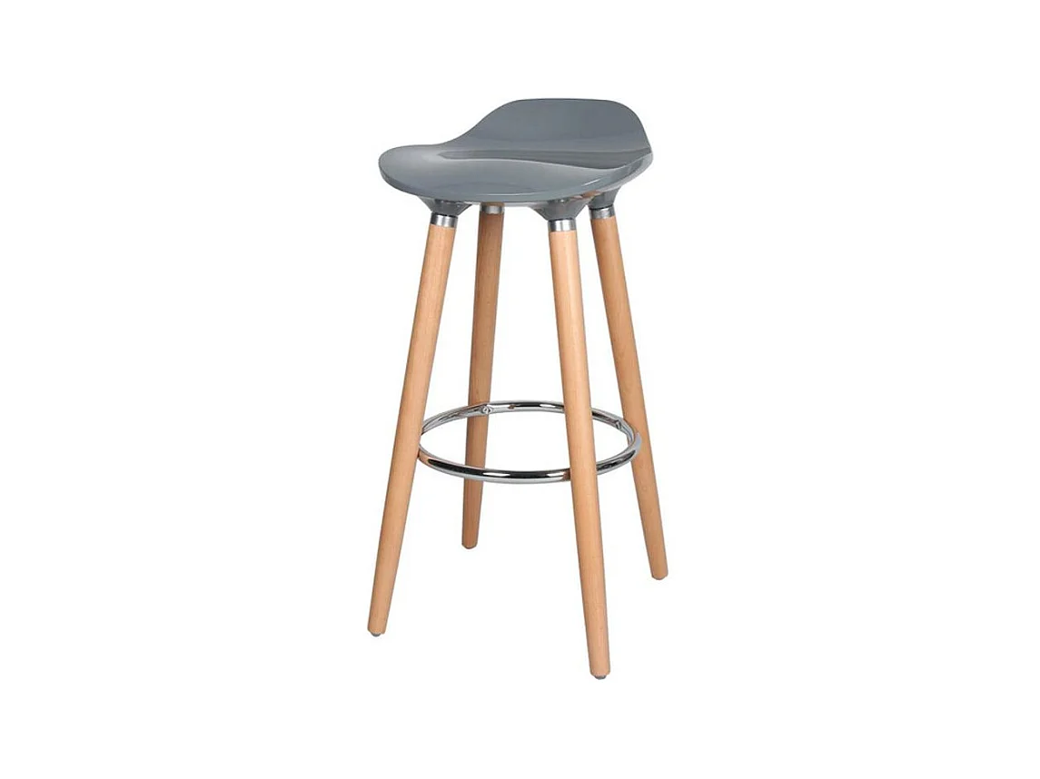Lot de 2 Tabourets de Bar "Corela" 80cm Gris