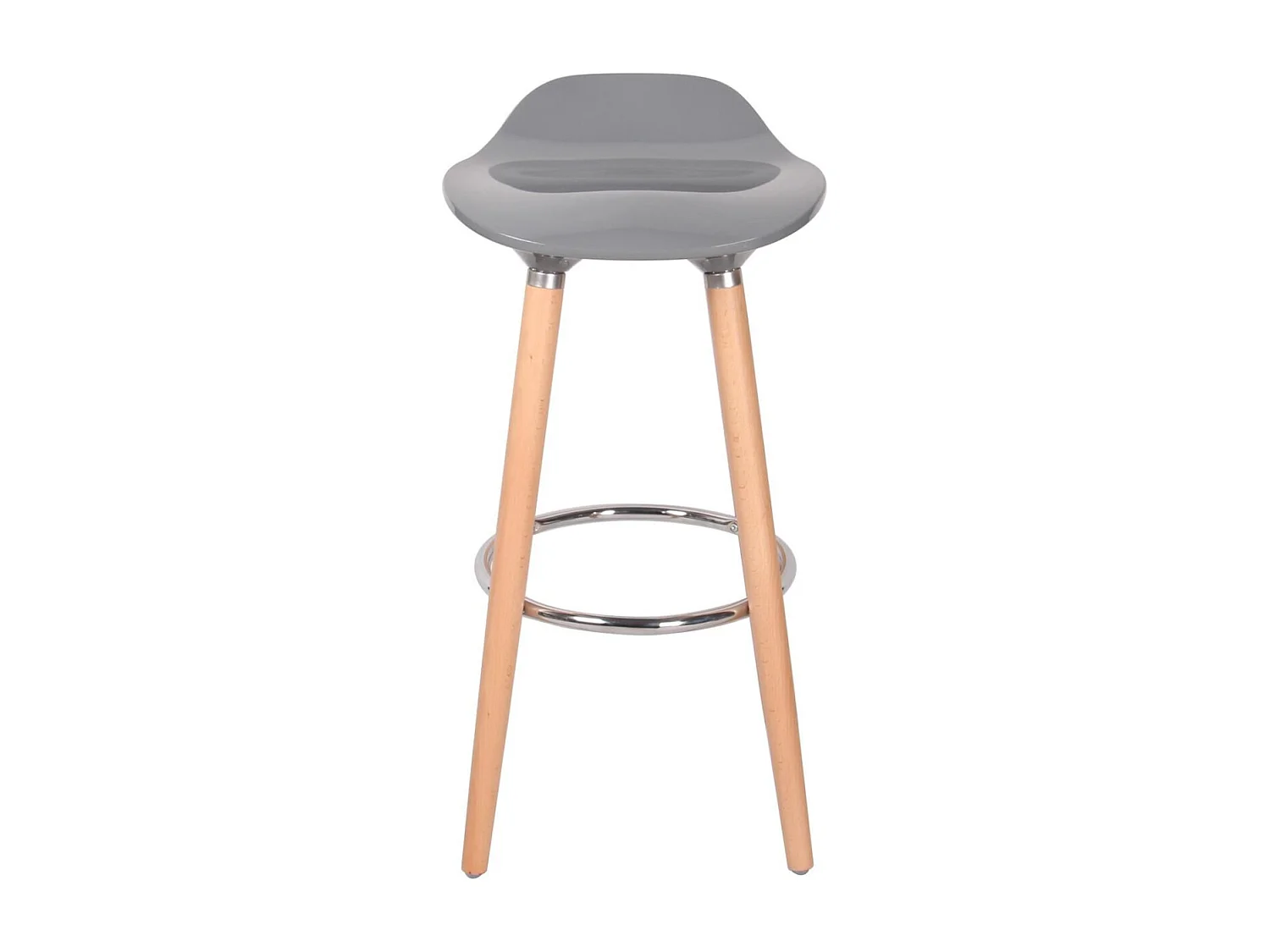 Lot de 2 Tabourets de Bar "Corela" 80cm Gris