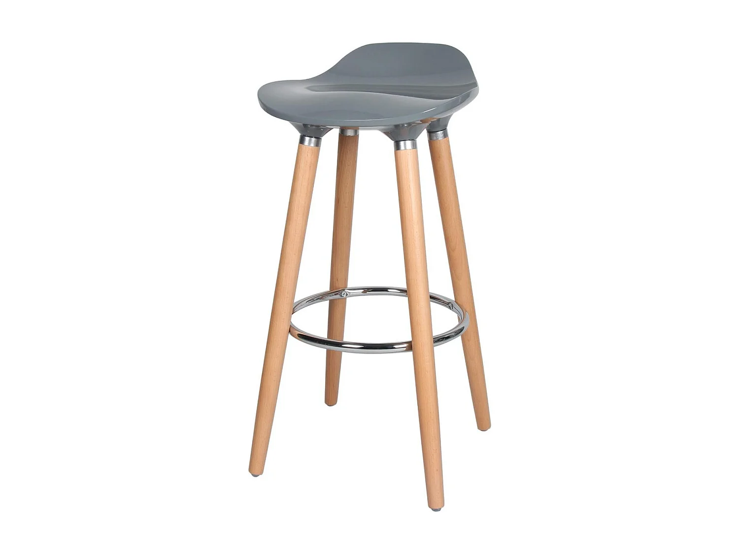 Lot de 2 Tabourets de Bar "Corela" 80cm Gris