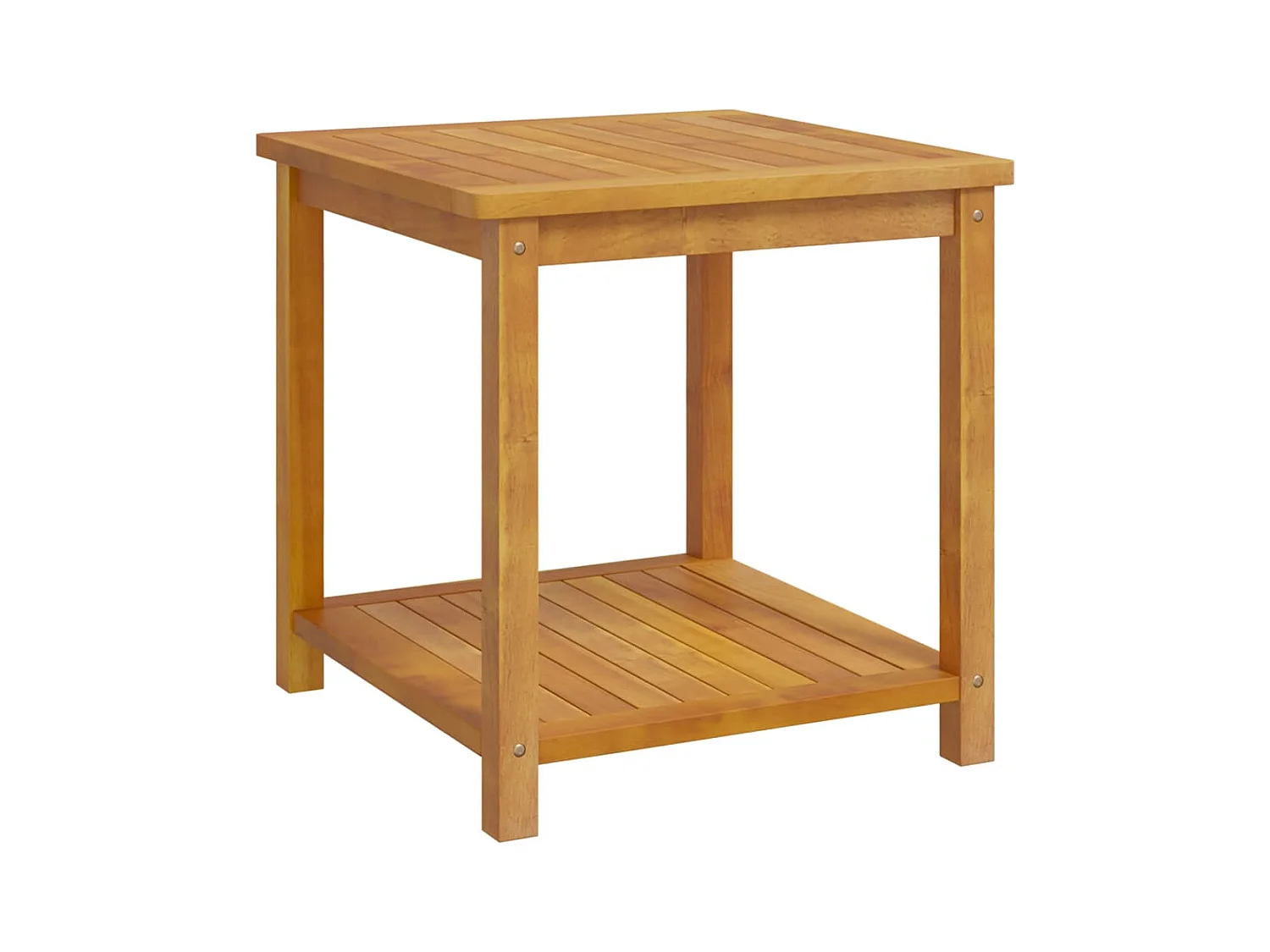 Tavolino in Legno Massello di Acacia 45x45x45 cm