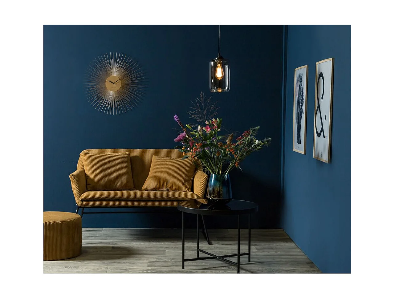 Wandklok Peony Large - Goud- Ø60cm