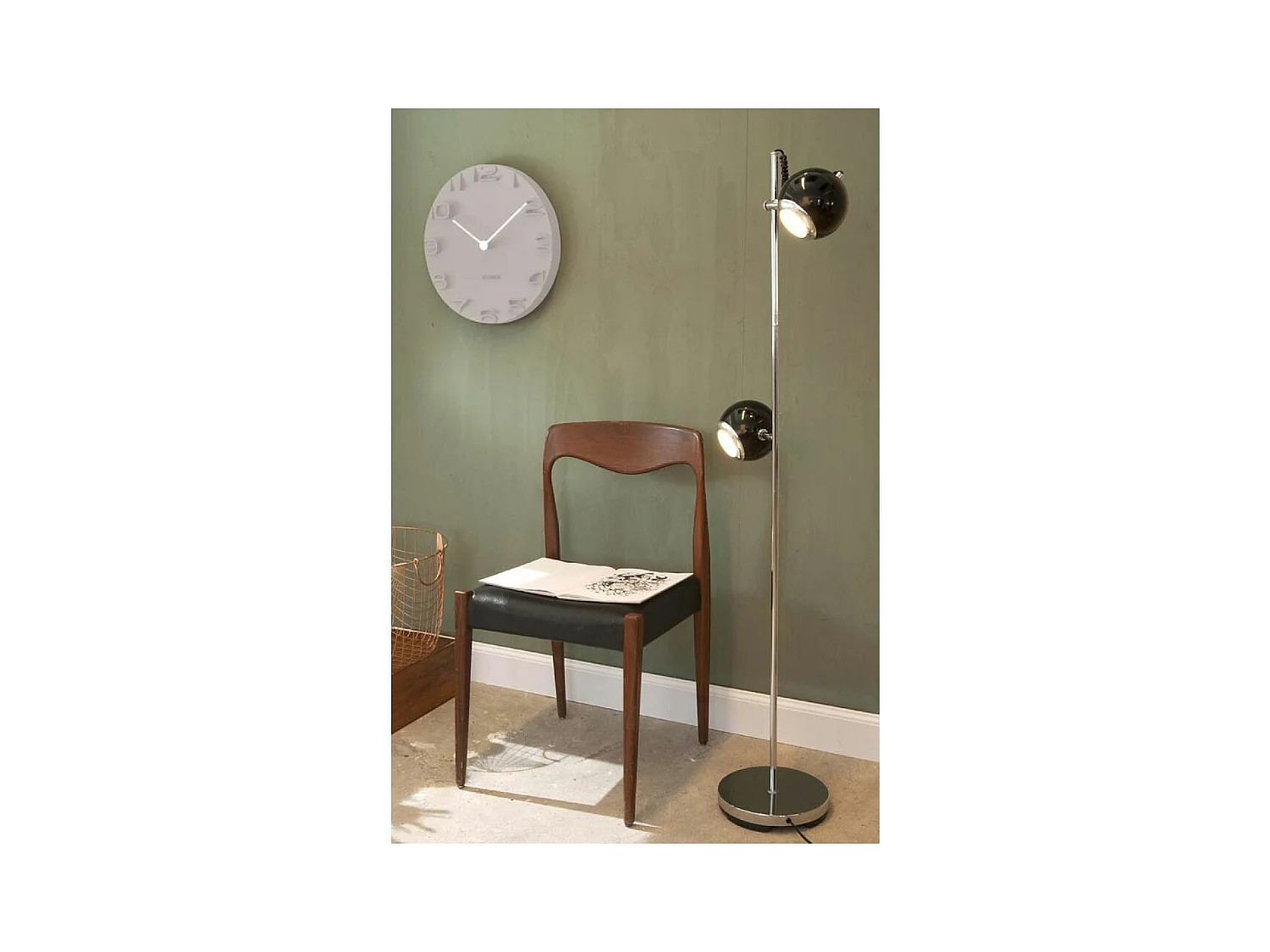 Zegar ścienny On The Edge - Ciepły szary - Ø42cm