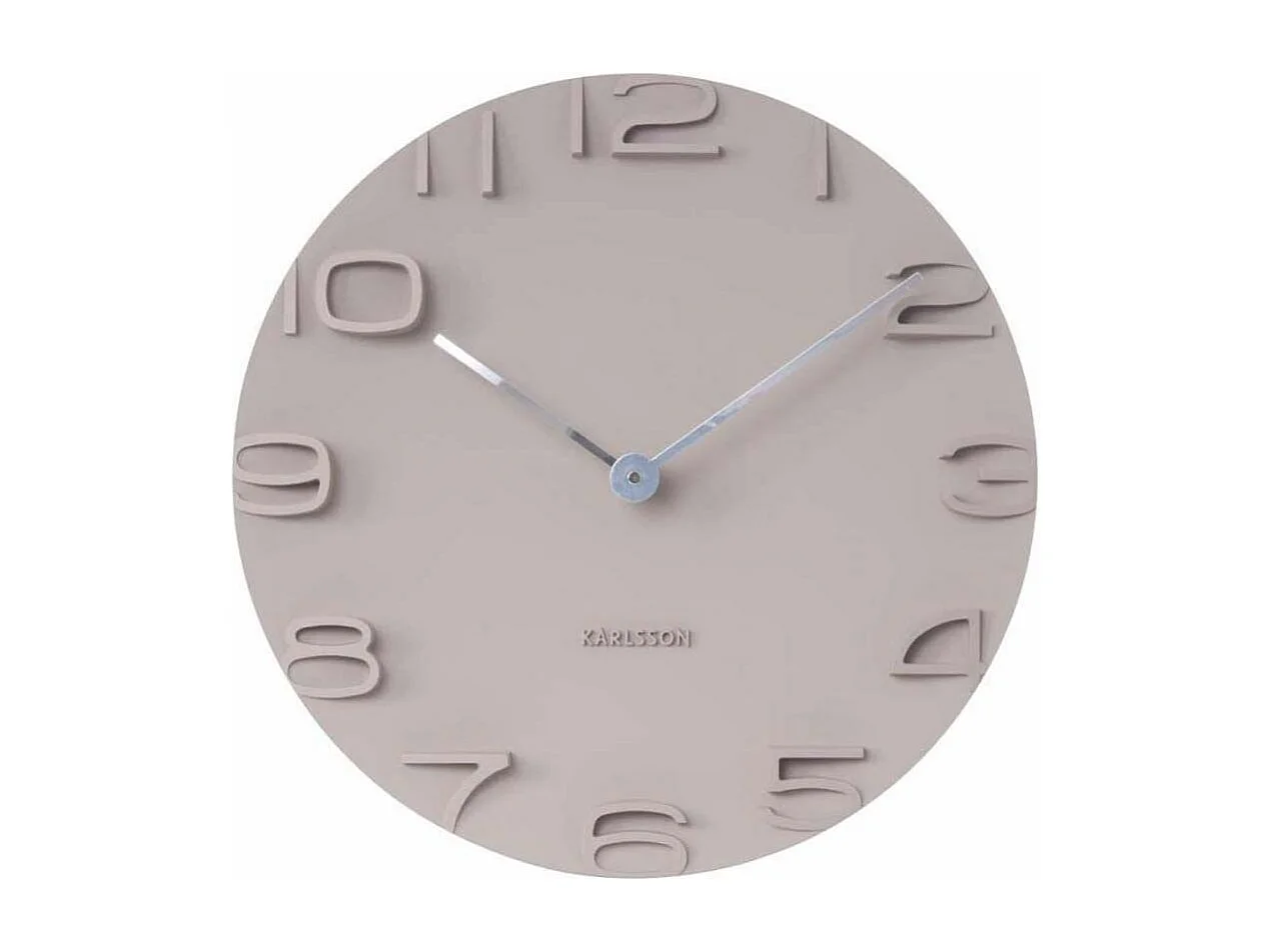 Moderne Wanduhr mit verchromten Zeigern "On the Edge"