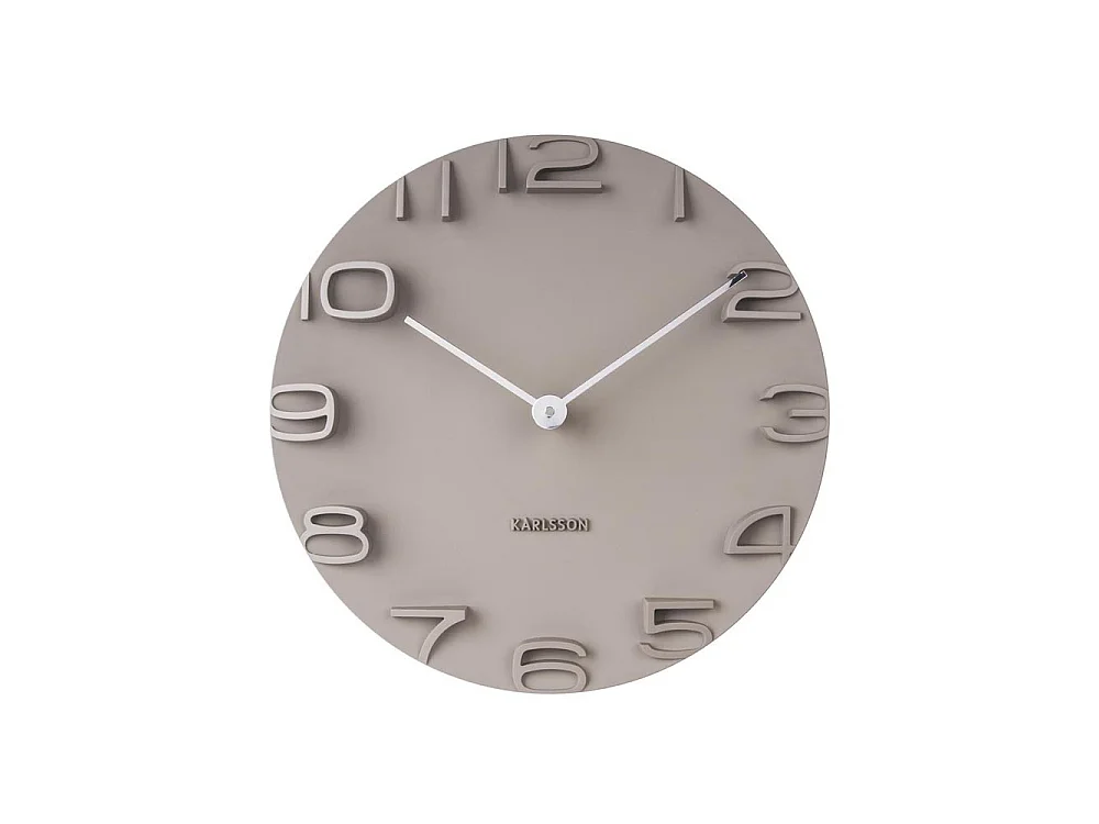 Moderne Wanduhr mit verchromten Zeigern "On the Edge"