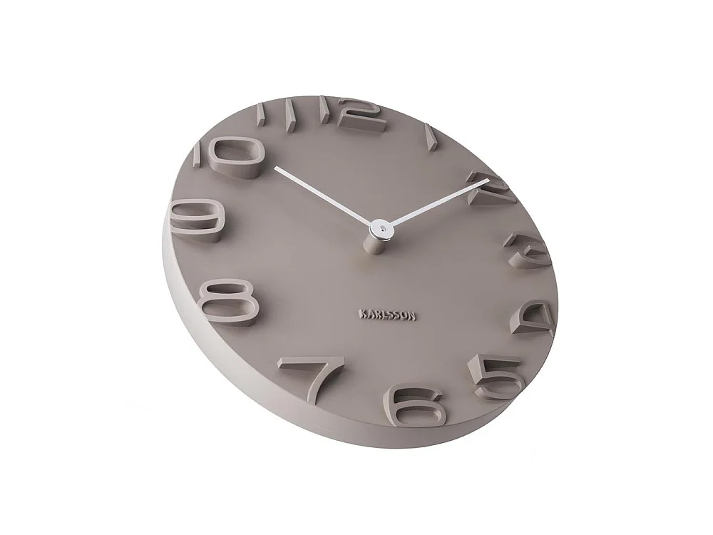Moderne Wanduhr mit verchromten Zeigern "On the Edge"