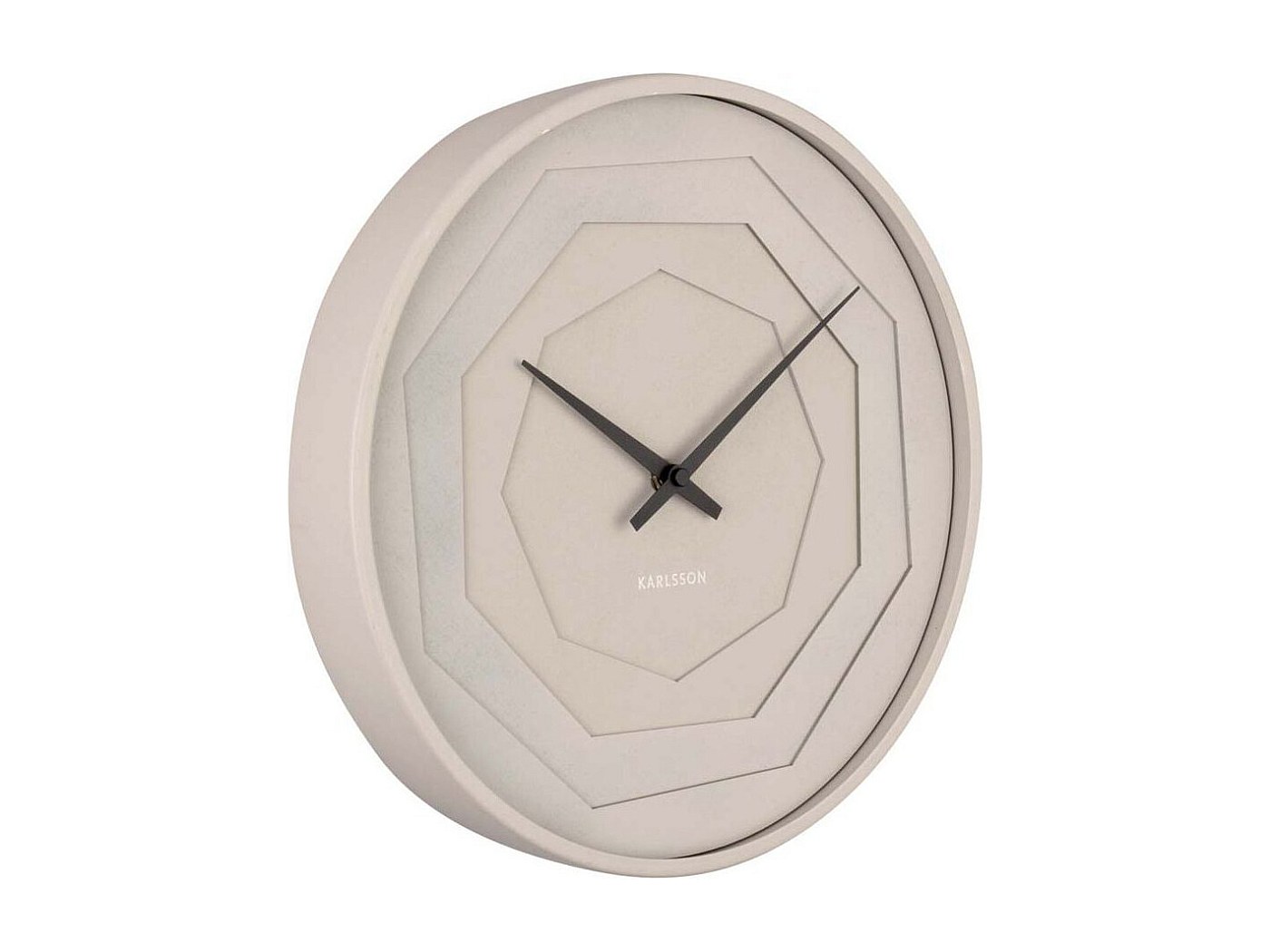 Orologio rotondo D80 cm ROWAN in cristallo laccato Nero e numeri Oro