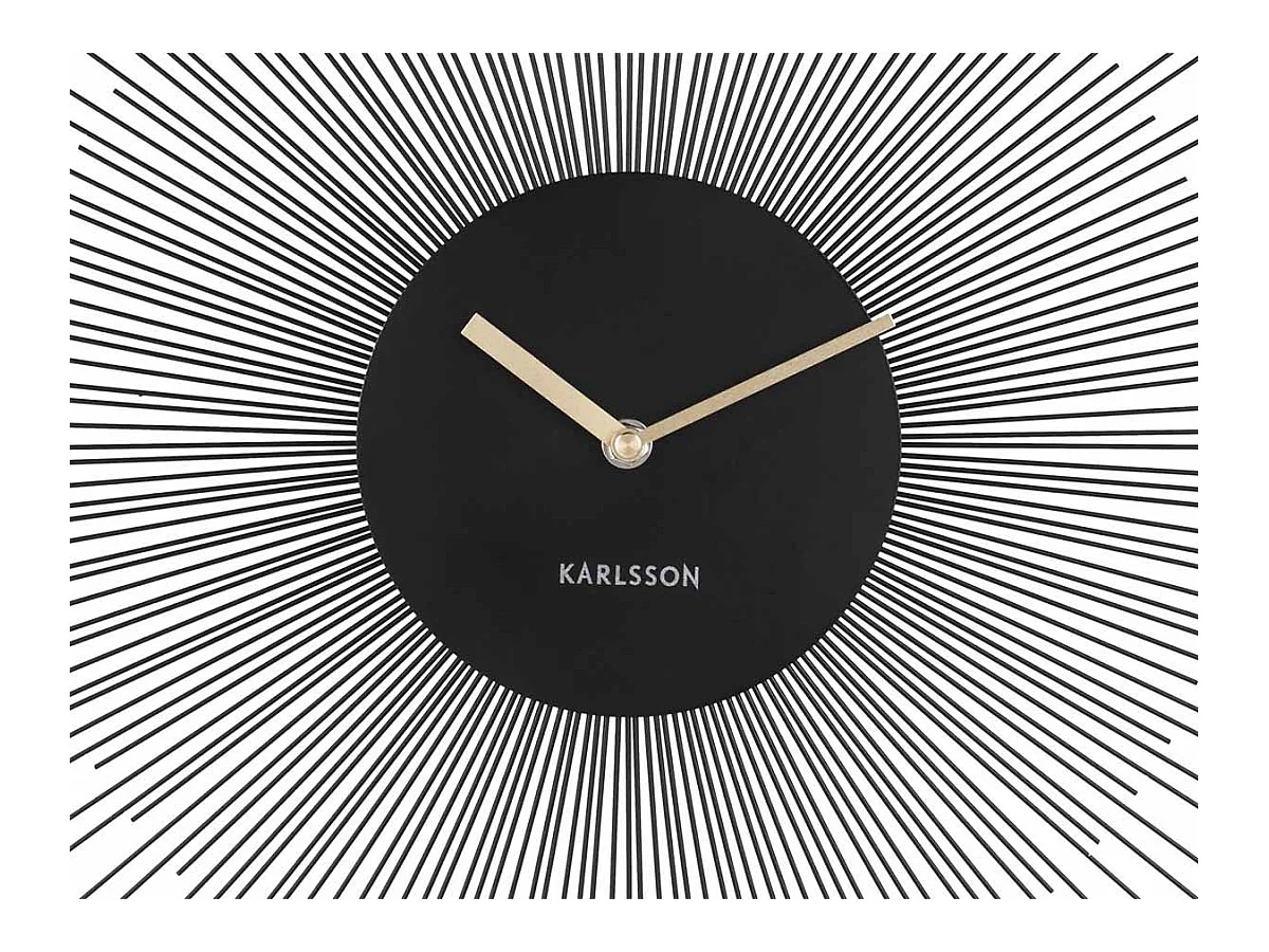 Wandklok Peony - Zwart- Ø45cm