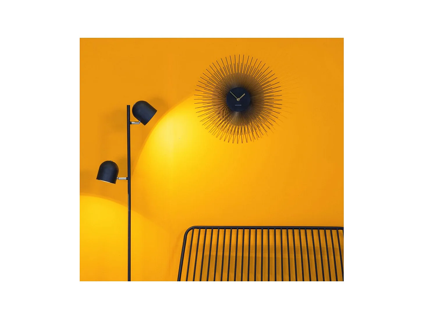 Metalluhr Peony 45 cm