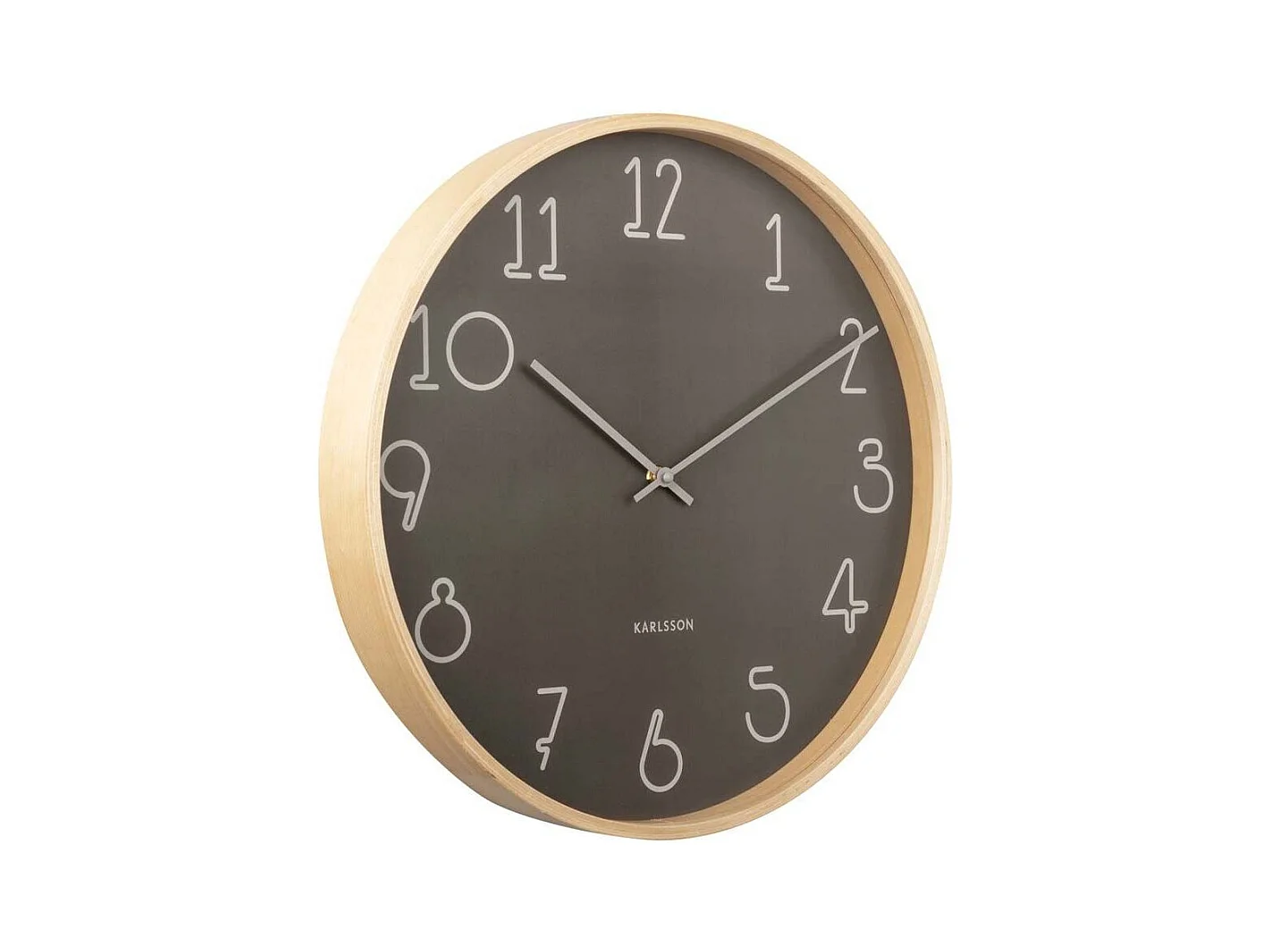 Horloge ronde en MDF Sencillo 40 cm Gris foncé